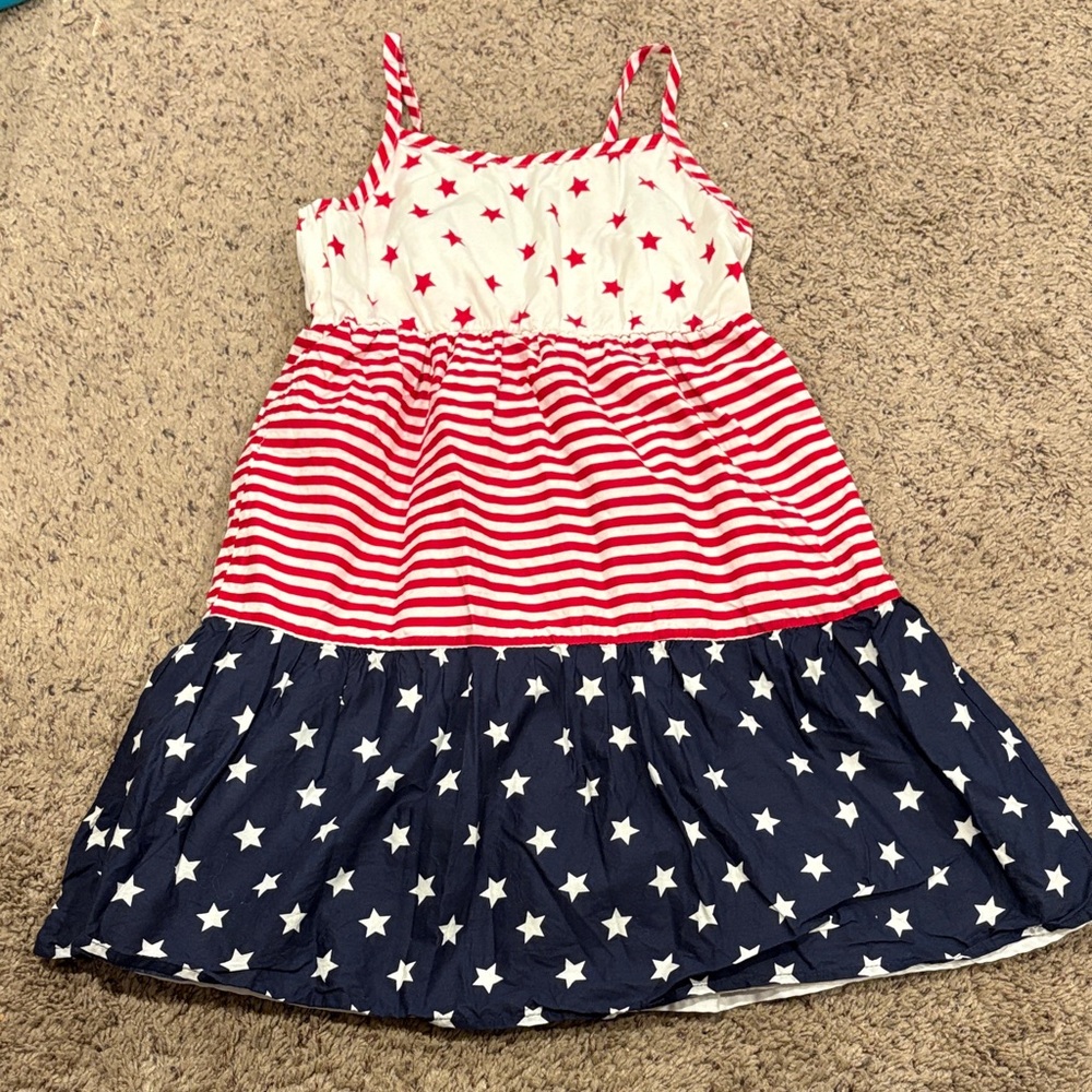 Place Red, White, and Blue Starry Striped Dress